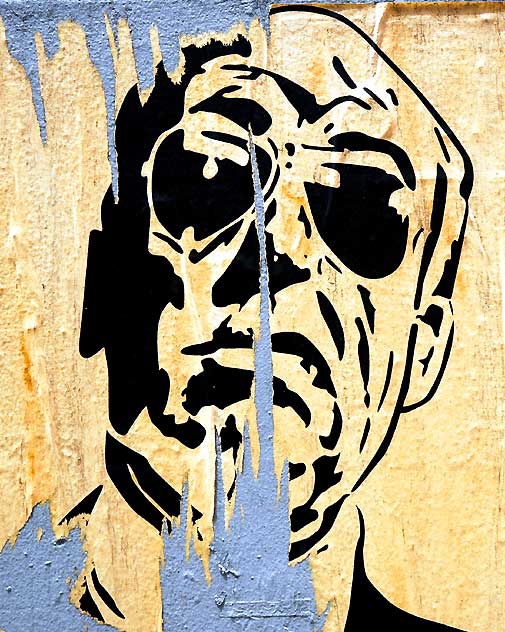 Face on utility box, La Brea at Willoughby, just south of Hollywood