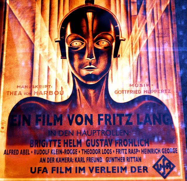 In the window of Larry Edmunds, Hollywood Boulevard, the 1927 Schulz-Neudamm poster for Fritz Lang's Metropolis