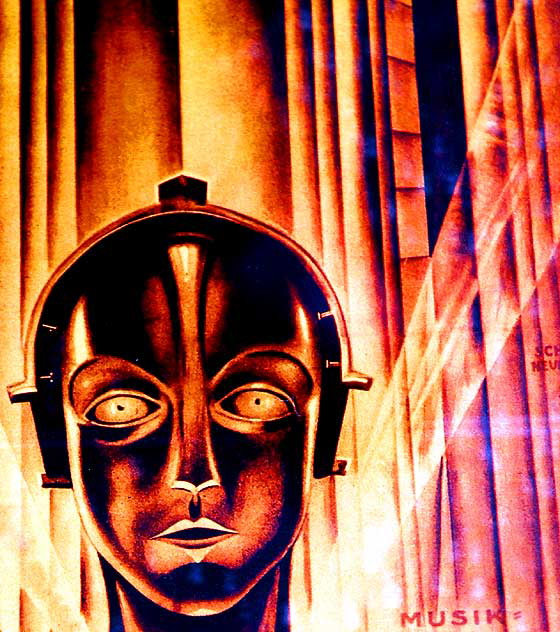 In the window of Larry Edmunds, Hollywood Boulevard, the 1927 Schulz-Neudamm poster for Fritz Lang's Metropolis