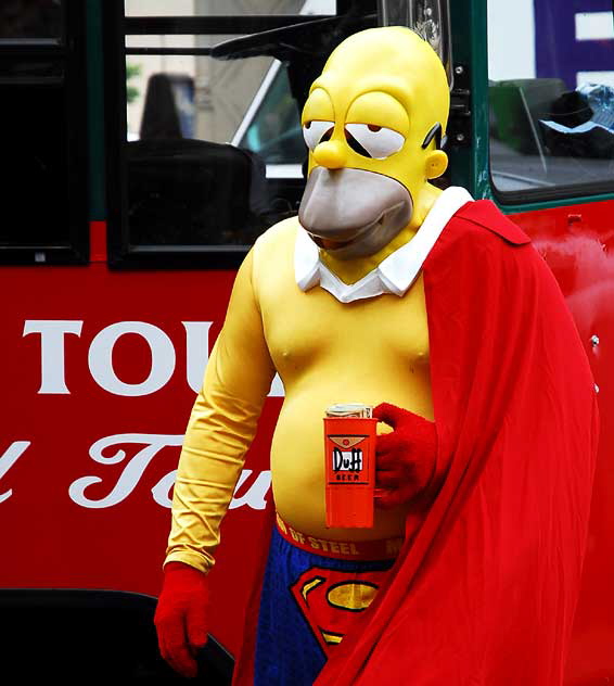 Homer Simpson impersonator, Hollywood Boulevard