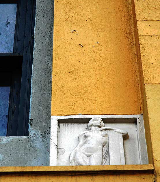 Cast ornamentation at the Hollywood-Western Building, built in 1928 from a design by architect S. Charles Lee, on the southwest corner of Hollywood Boulevard and Western Avenue