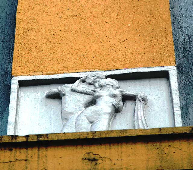 Cast ornamentation at the Hollywood-Western Building, built in 1928 from a design by architect S. Charles Lee, on the southwest corner of Hollywood Boulevard and Western Avenue