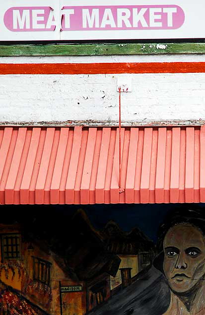 Mural at Susy's Meat Market (Carniceria Latina), 4605 Santa Monica Boulevard at Madison, Silverlake