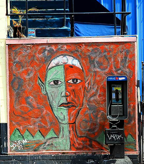 Face mural, Santa Monica Boulevard at Virgil