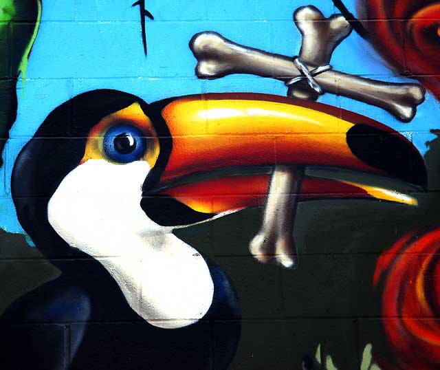 Melrose Avenue alley graffiti - bird