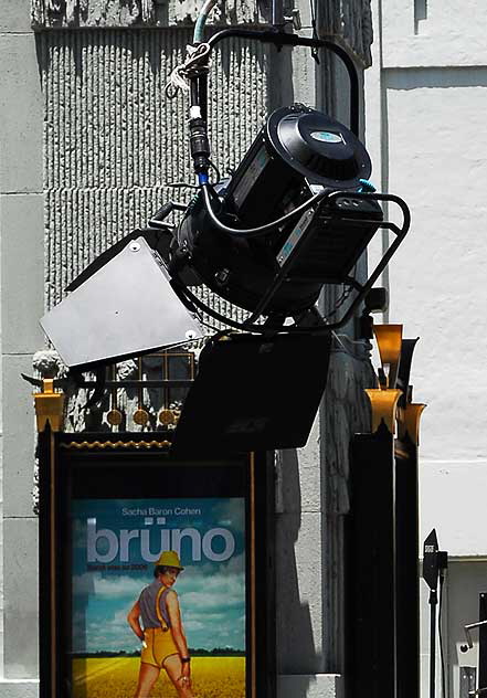 Setting up for the premiere of "Bruno" - the Sacha Baron Cohen film - at the Chinese Theatre on Hollywood Boulevard, Thursday, June 25, 2009