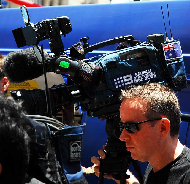 The scene at Farah Fawcett's star on the Hollywood Walk of Fame - on the northwest corner of Hollywood Boulevard and Sycamore - the day of her death, Thursday, June 25, 2009