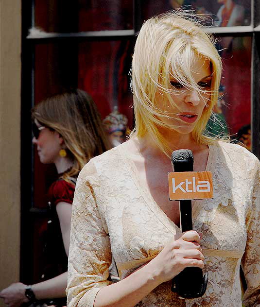 The scene at Farah Fawcett's star on the Hollywood Walk of Fame - on the northwest corner of Hollywood Boulevard and Sycamore - the day of her death, Thursday, June 25, 2009