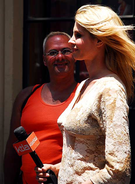 The scene at Farah Fawcett's star on the Hollywood Walk of Fame - on the northwest corner of Hollywood Boulevard and Sycamore - the day of her death, Thursday, June 25, 2009