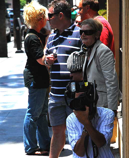 The scene at Farah Fawcett's star on the Hollywood Walk of Fame - on the northwest corner of Hollywood Boulevard and Sycamore - the day of her death, Thursday, June 25, 2009