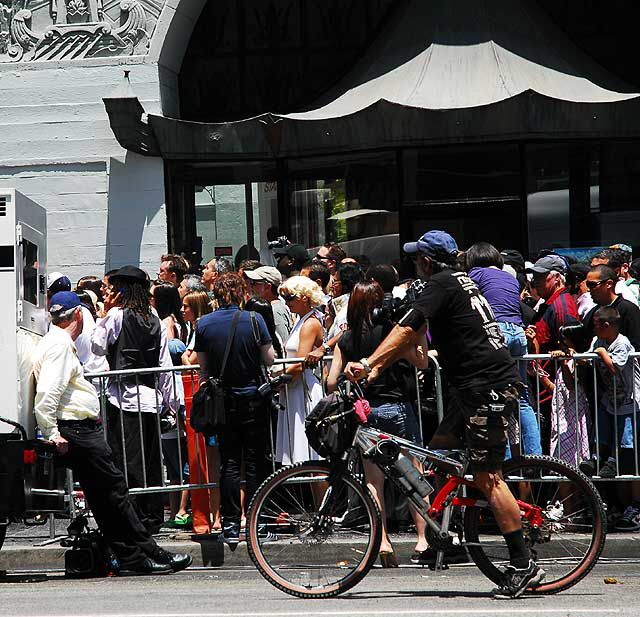 The scene on Hollywood Boulevard on Friday, June 26, 2009 - the day after the death of Michael Jackson 