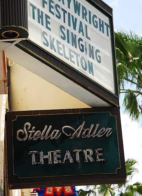 Stella Adler Theater, Hollywood Boulevard - Singing Skeleton 