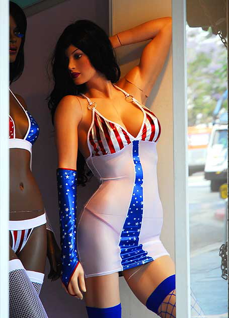 Patriotic Sex, store window, Hollywood Boulevard