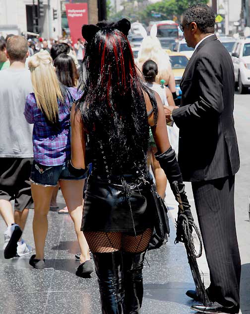 Whip Woman and Limo Driver, Hollywood Boulevard, Friday, July 3, 2009