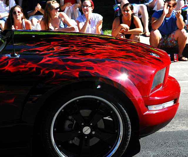 The 2009 Fourth of July parade in Rancho Bernardo, California - flame job on Mustang