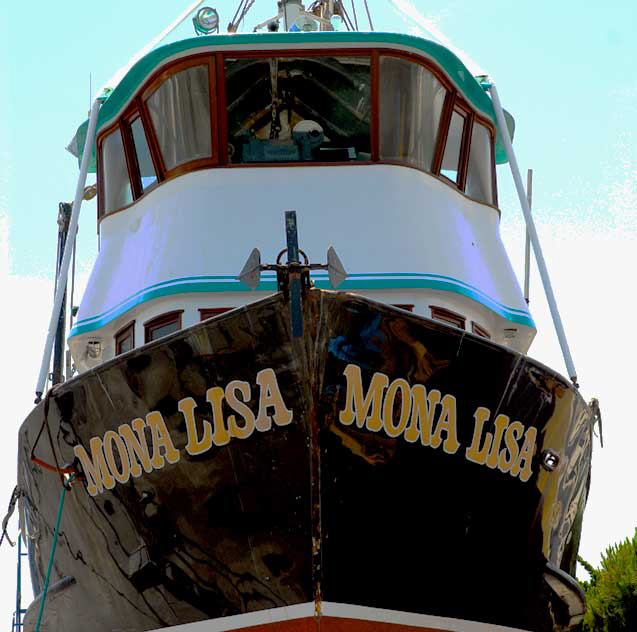 Marina del Rey, California, old fishing trawler, the Mona Lisa
