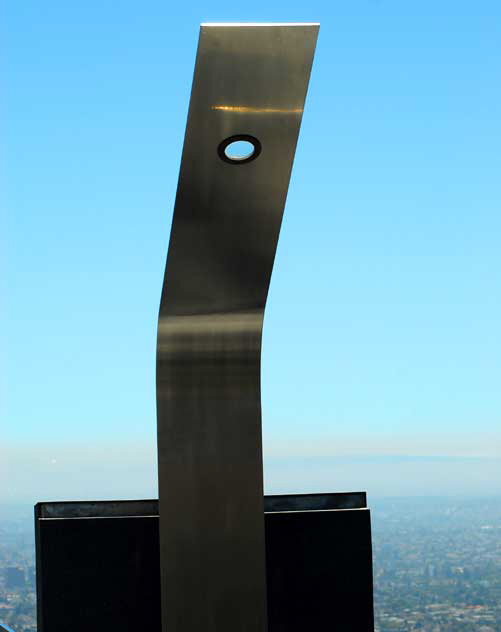 Stainless steel and smog at the Griffith Park Observatory high above Hollywood