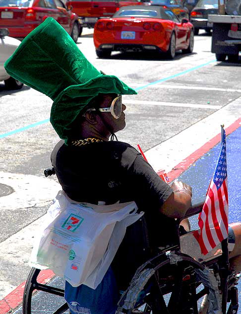 Green Hat, Red Corvette, Hollywood Boulevard
