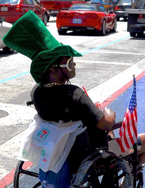 Green Hat, Red Corvette, Hollywood Boulevard