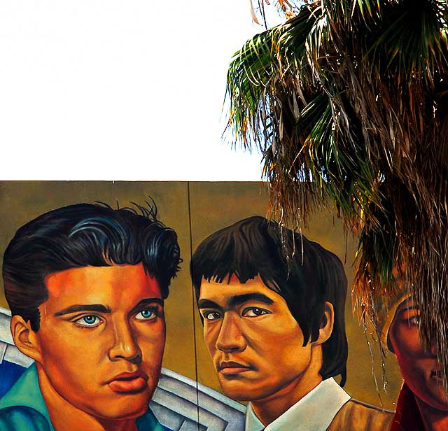 Detail of alumni mural on the Hollywood High School Auditorium 