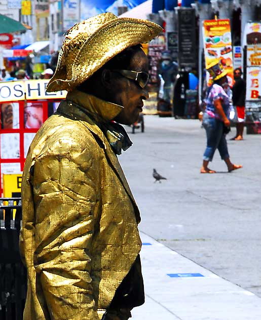 Gold Man, Oceanfront Walk, Venice Beach