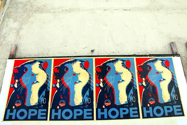 Shepard Fairey "Hope Gerbil" - Wilcox and Selma, Hollywood