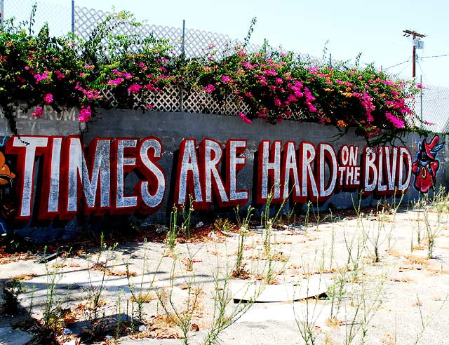 Mural near Melrose and Vine, Time Are Hard on the Boulevard 