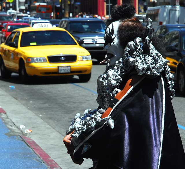 Gene Simmons (Kiss) impersonator, Hollywood Boulevard