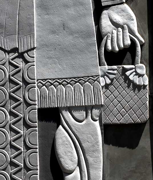 Bas relief hand and bag, Victoria's Secret, Hollywood and Highland