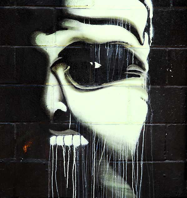 Graffiti face, alley behind Melrose Avenue