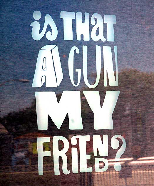 Gun Message, shop window on Melrose Avenue