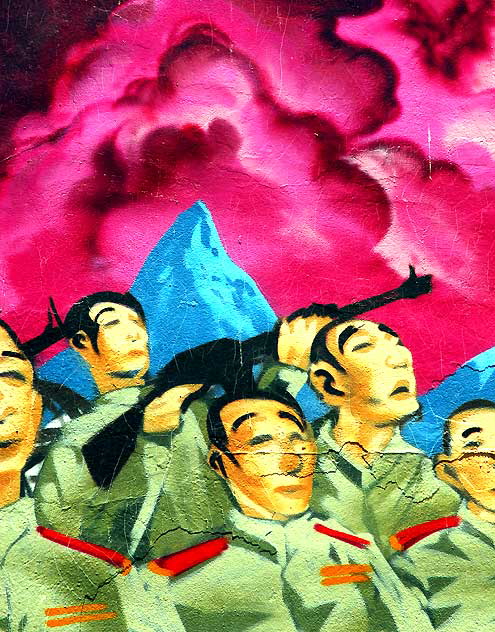 Detail of "Free Tibet" mural, Melrose Avenue