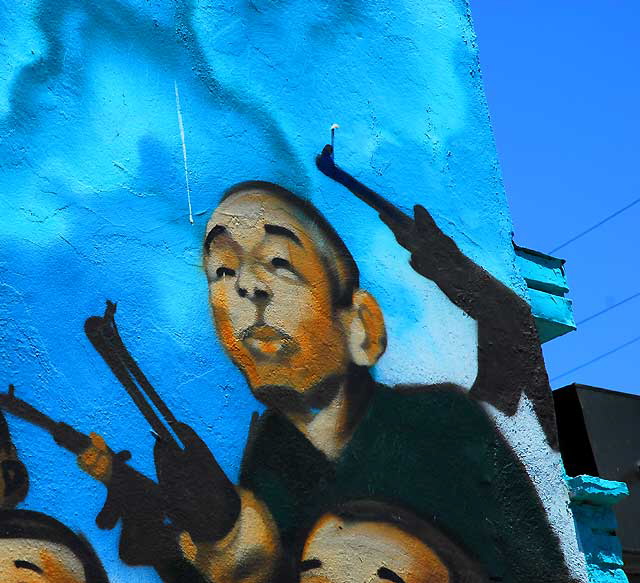 Detail of "Free Tibet" mural, Melrose Avenue