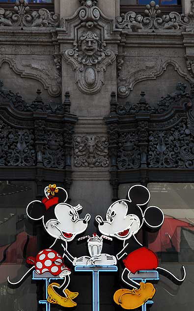 Neon Minnie and Mickey, Disney Soda Shop at the El Capitan Theater on Hollywood Boulevard