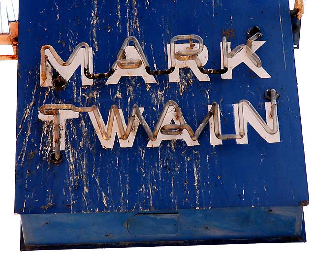Neon sign at the Mark Twain Hotel on Wilcox in Hollywood