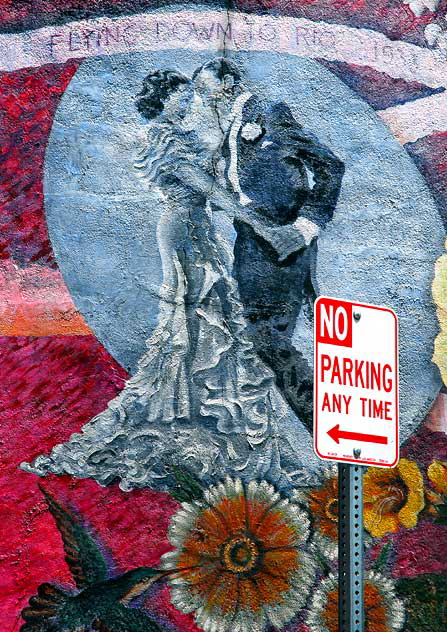 Dolores Del Rio dancing with Fred Astaire - Alfredo de Batuc mural on Hudson at Hollywood Boulevard