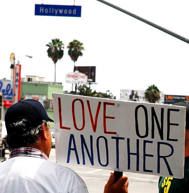 The "Jesus Man" of Hollywood, the northwest corner of Hollywood and Highland