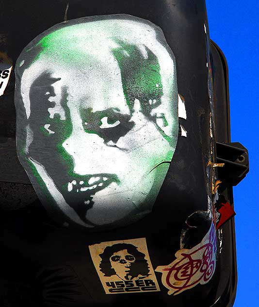 Green Death Face sticker, Sunset Boulevard, Hollywood