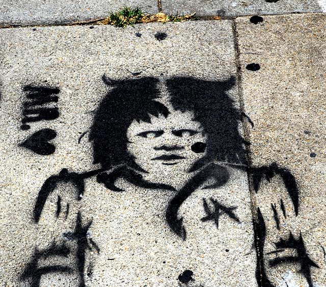 Sidewalk Stencil, 4633 Hollywood Boulevard