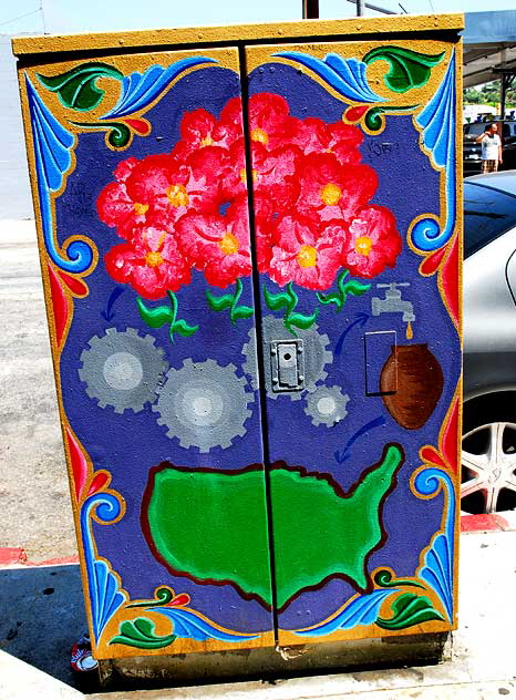 Painted Utility Box, Alexandria at Hollywood Boulevard, East Hollywood