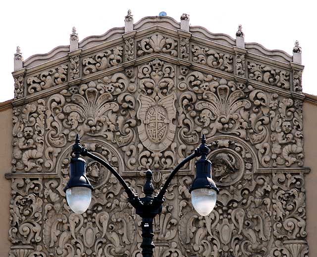 Spanish Revival Wall and Street Lamps, Hollywood Boulevard