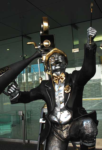 "Going for Gold" by the Israeli sculptor Frank Meisler, Luckman Plaza on the Sunset Strip, West Hollywood