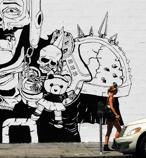 "Bring Football Back to LA" wall, Melrose Avenue