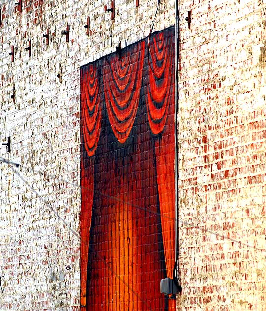 Orange Curtains Mural in East Hollywood Alley