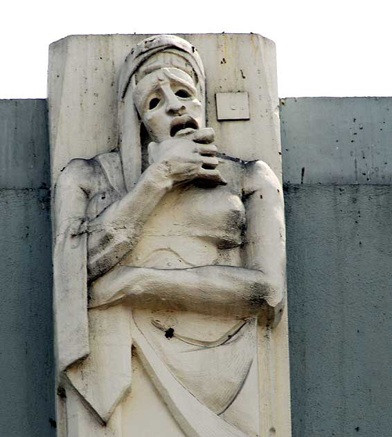 Cast detail, Hollywood-Western Building, constructed in 1928 from a design by architect S. Charles Lee, on the southwest corner of Hollywood Boulevard and Western Avenue