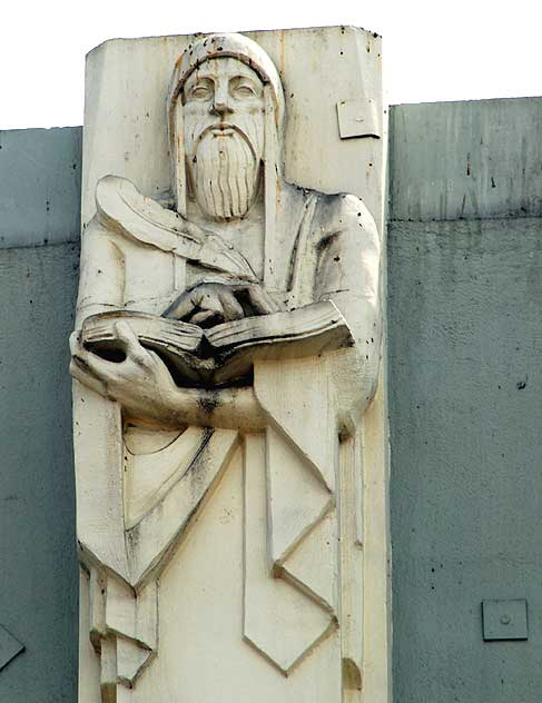 Cast detail, Hollywood-Western Building, constructed in 1928 from a design by architect S. Charles Lee, on the southwest corner of Hollywood Boulevard and Western Avenue