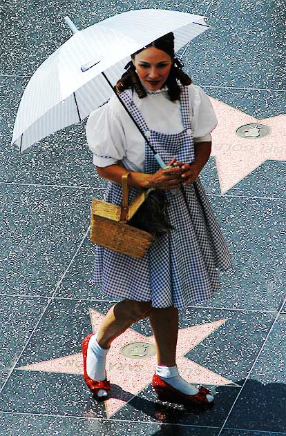 Dorothy impersonator, Hollywood Boulevard