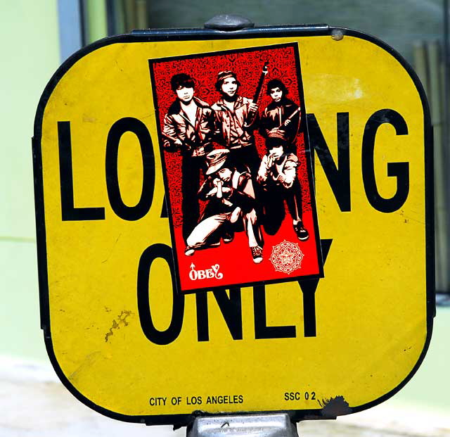 "Obey" sticker, Fairfax Avenue, South of Hollywood