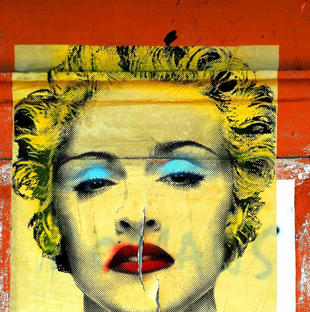 Marilyn Monroe poster, La Brea, south of Hollywood