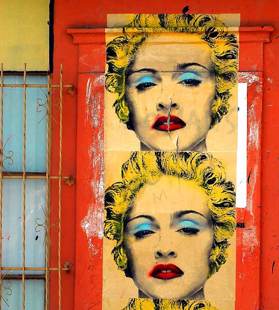 Stacked Marilyn Monroe posters, La Brea, south of Hollywood